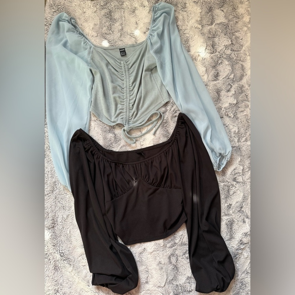 2 shein long sleeve tops